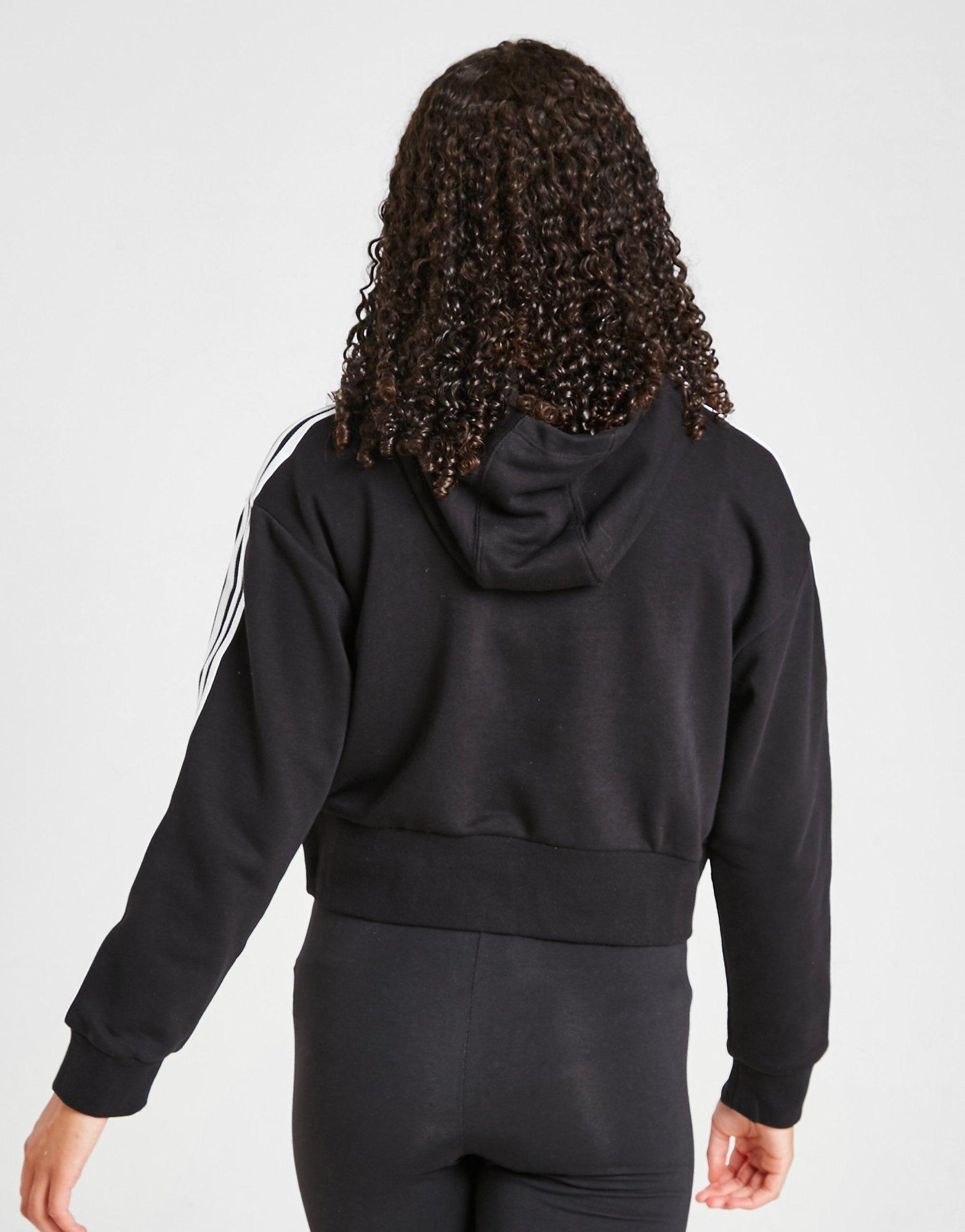Детски суичър ADIDAS СУИТЧЪР С КАЧУЛКА CROPPED HOODIE GIRL H32337 Черен