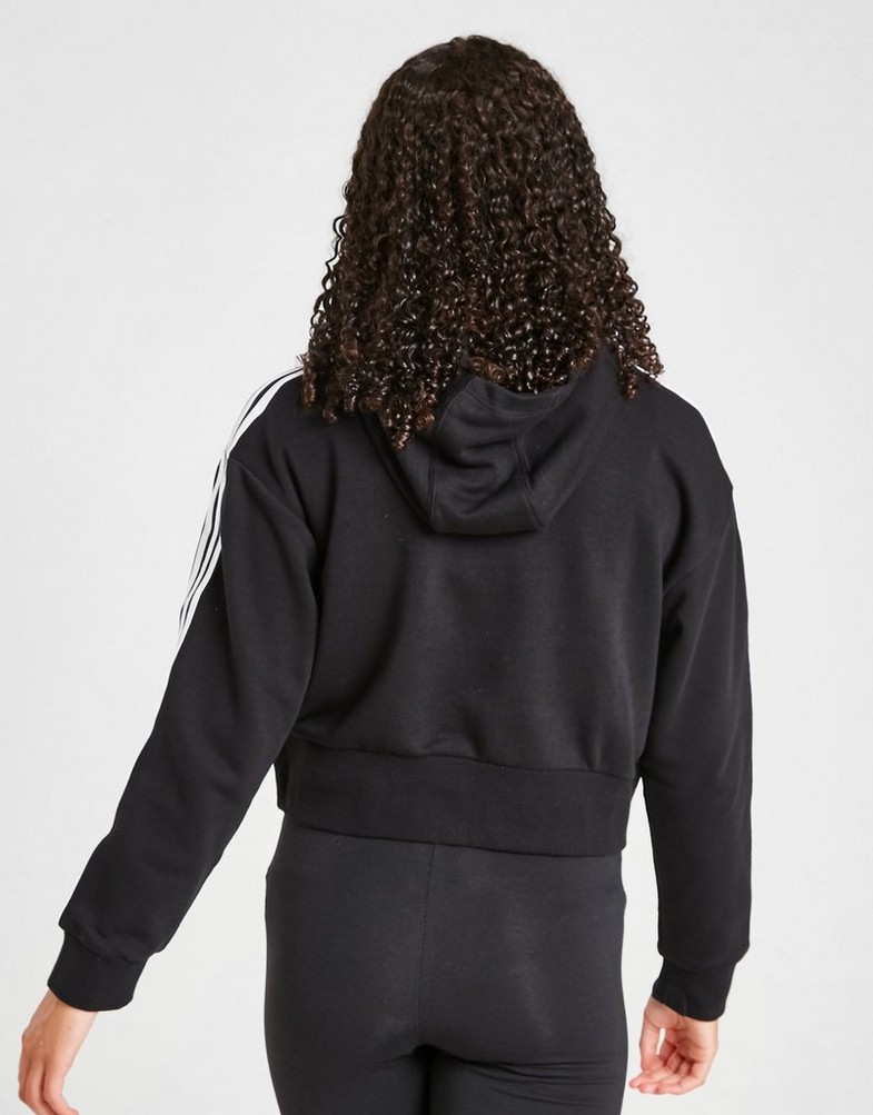 ADIDAS BLUZĂ CU GLUGĂ CROPPED HOODIE GIRL H32337 Negru