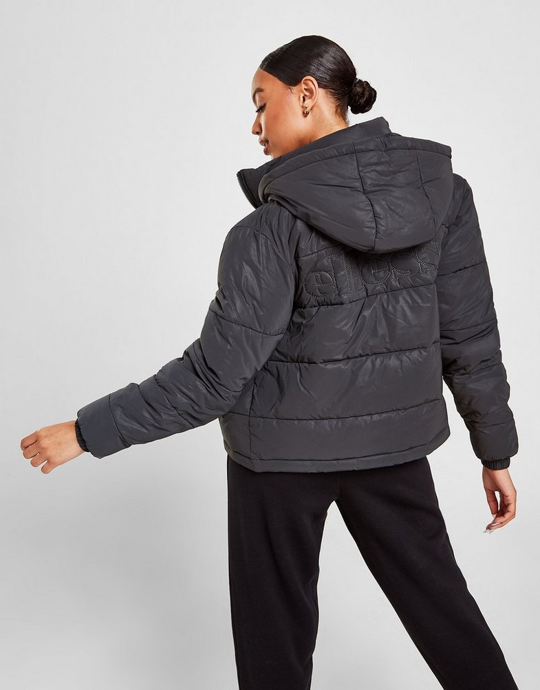 ELLESSE KURTKA BACK LOGO PADDED REFLECTIVE JACKET SJD14707BLK Czarny