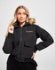 SUPPLY & DEMAND KABÁT FUR HOODED BOMBER JACKET