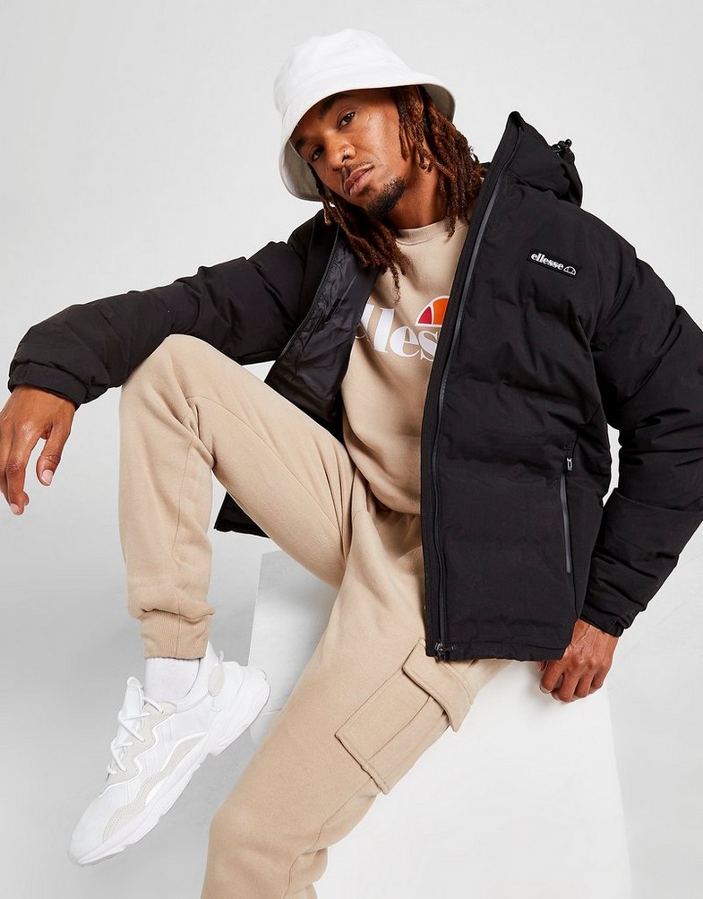 ELLESSE KURTKA MANTEGNA PADDED JACKET SJD12705 | kolor Czarny ▷ Męskie  Ubrania w JD Sports
