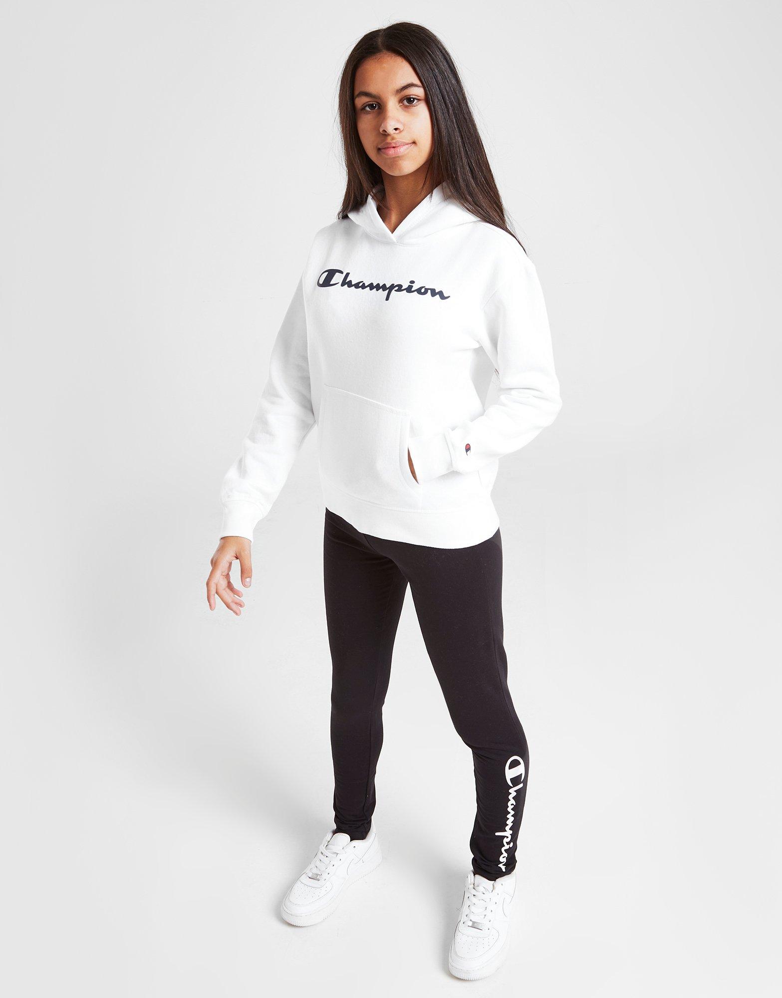 Detské nohavice CHAMPION GIRLS' LOGO LEGGINGS JUNIOR  404202NBKKK001 Čierna