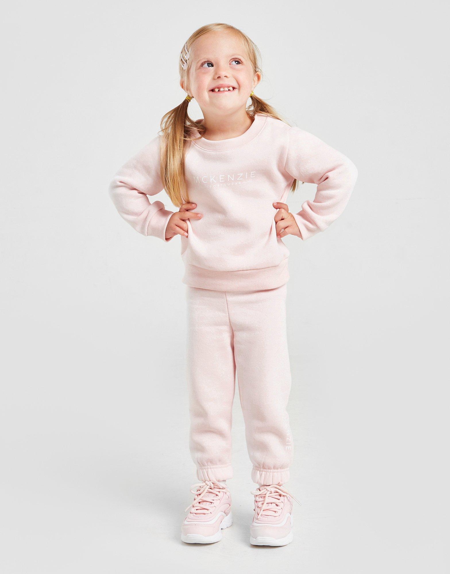 Gyerek melegítőszett MCKENZIE GIRLS' ESSENTIAL CREW TRACKSUIT INFANT  MCKTI14342LPK Rózsaszín