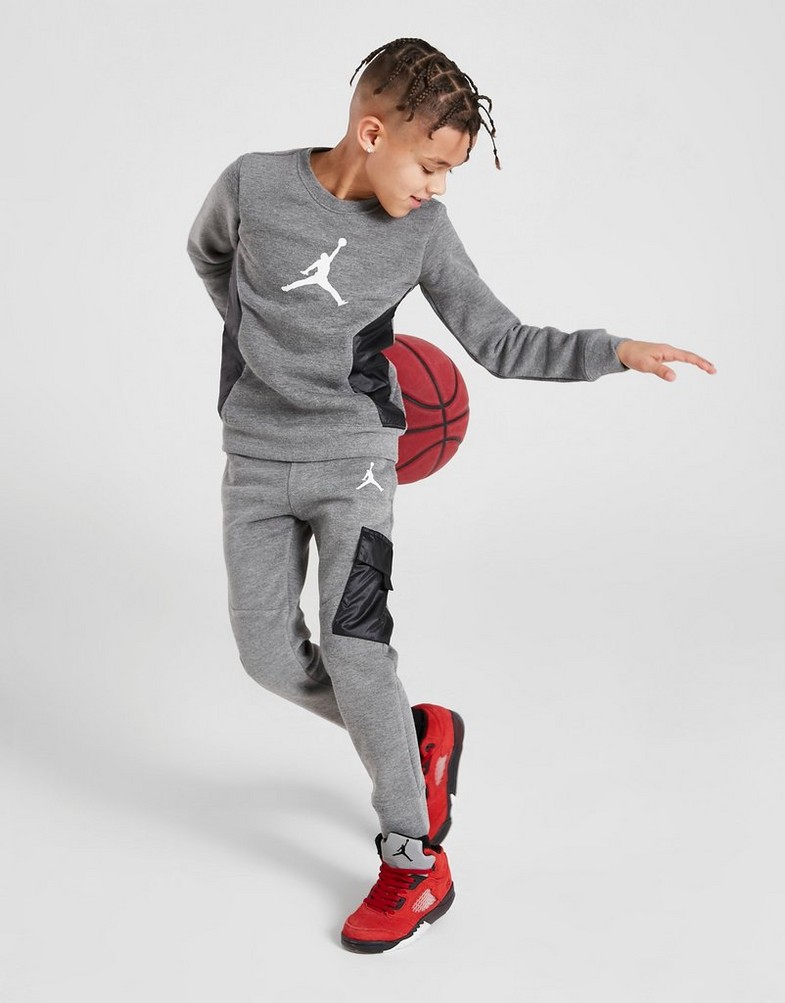 Trening pentru copii JORDAN TRENING JUMPMAN CARGO   CREW TRACKSUIT CHILDREN