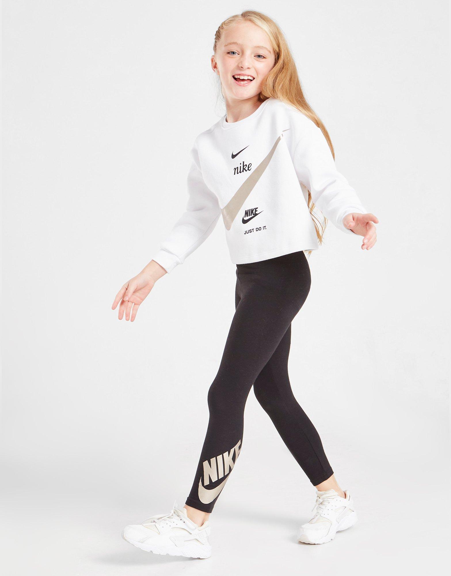 Детски анцуг NIKE КОМПЛЕКТ (G)GRPHC CRW/LG ST 36J169023 Бял