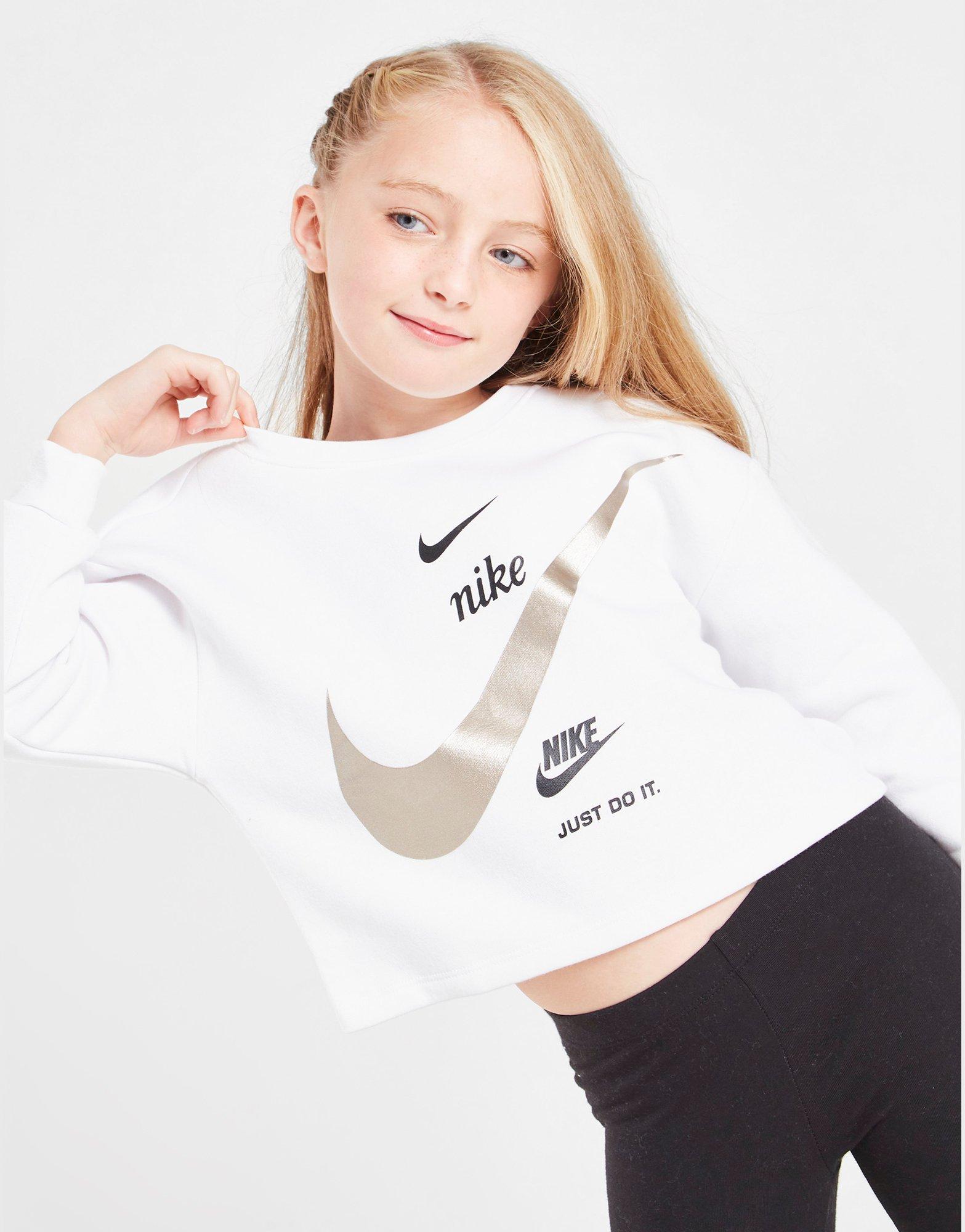 Детски анцуг NIKE КОМПЛЕКТ (G)GRPHC CRW/LG ST 36J169023 Бял