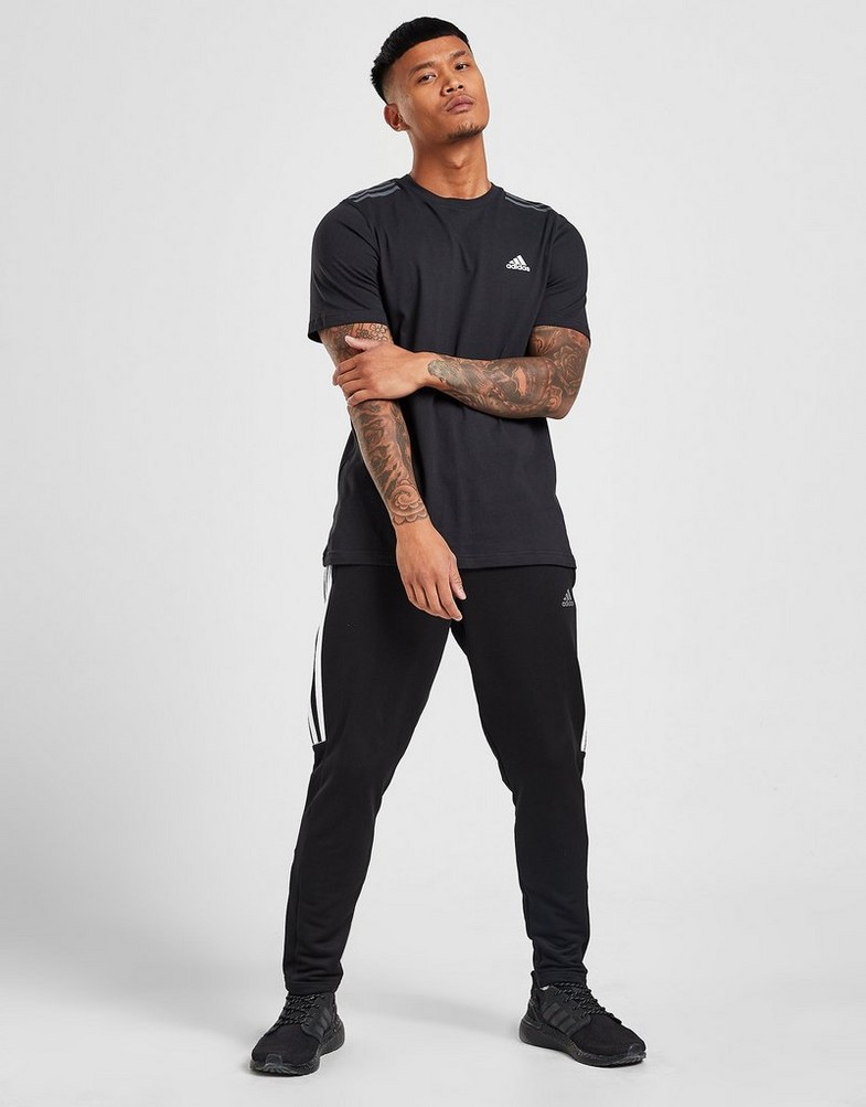 Pánske tričko ADIDAS TRIČKO BOS 3 STR T BLK/G5/WHT HN4191 Čierna