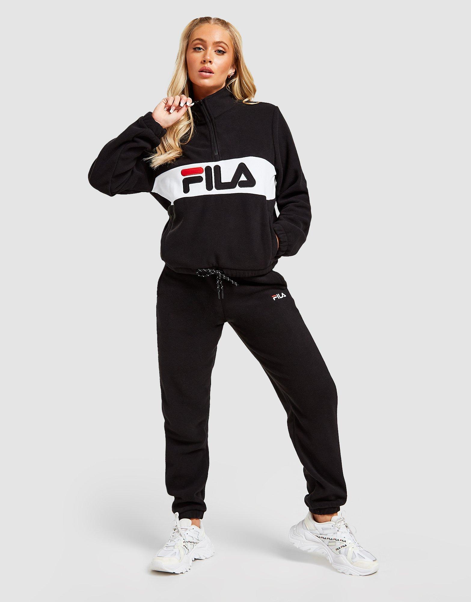 Dámska mikina FILA MIKINA S KAPUCŇOU FLÍSOVÁ   MIKINA FLEECE 1/4 ZIP TOP FW20JDW053BLK Čierna