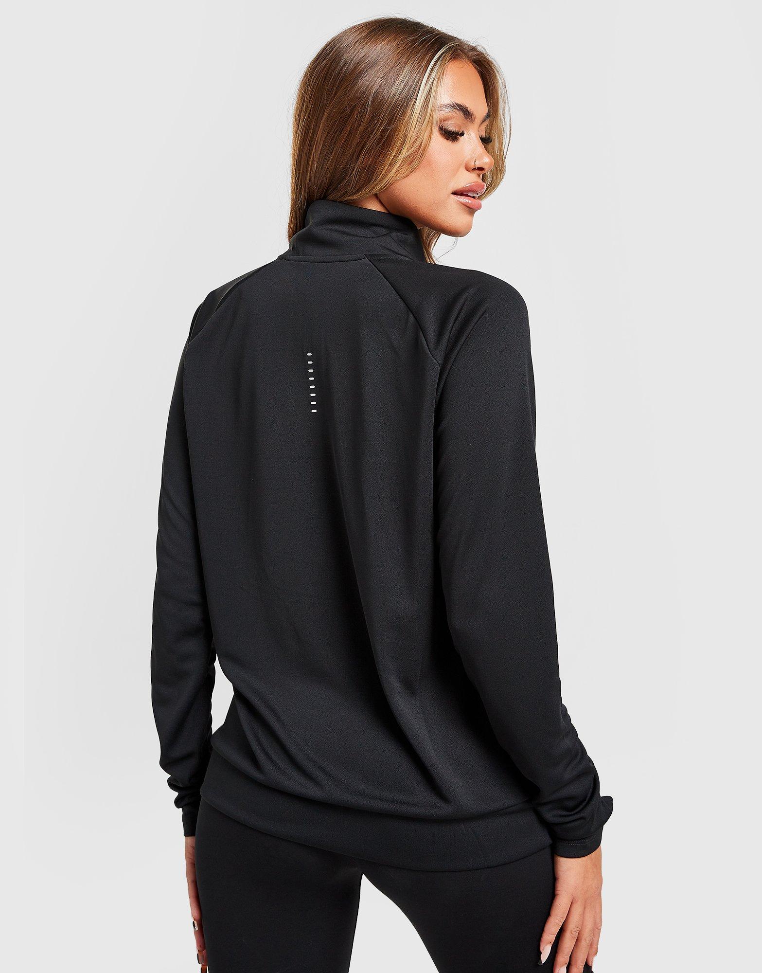 Dámska mikina NIKE VESTA RUNNING SWOOSH 1/4 ZIP TOP DD6841-010 Čierna