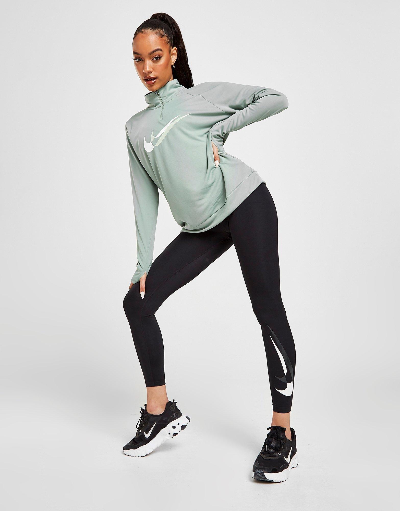 Colanți pentru femei NIKE SWOOSH RUNNING TIGHTS DD6835010 Negru