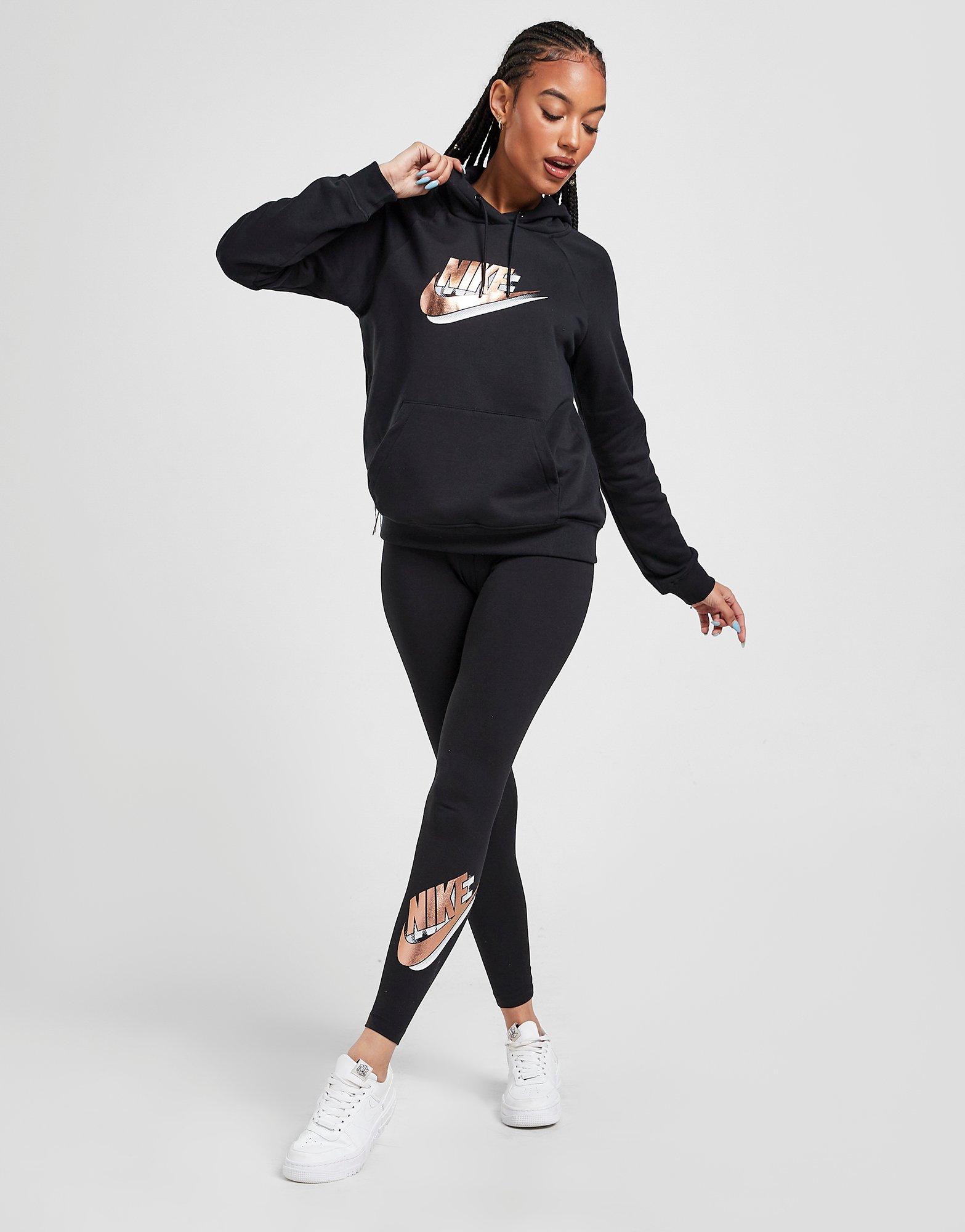 Colanți pentru femei NIKE COLANȚI DOUBLE FUTURA COLANȚI DM4610011 Negru