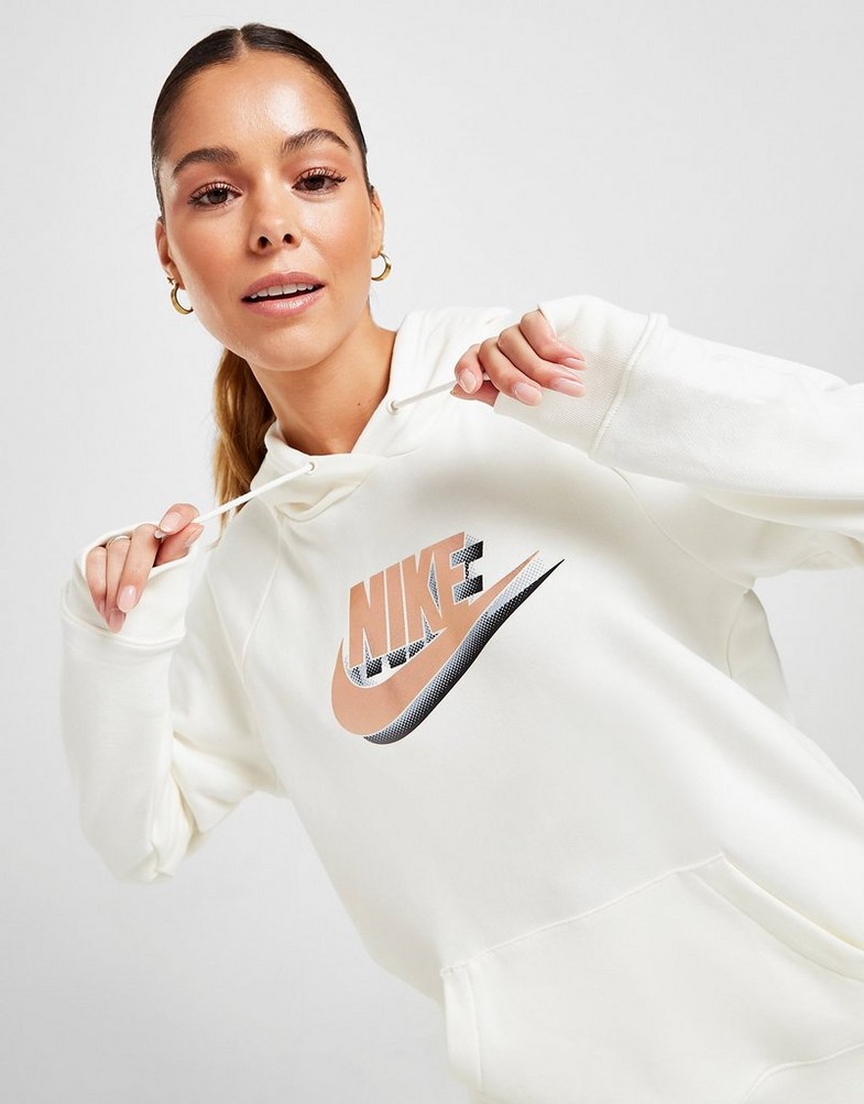 Bluza damska NIKE BLUZA Z KAPTUREM PULLOVER HOODIE DO2555-133 Biały
