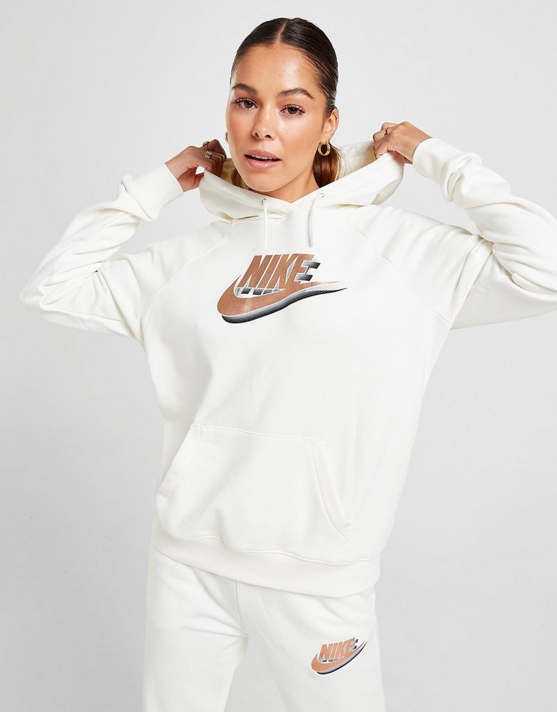 Bluza damska NIKE BLUZA Z KAPTUREM PULLOVER HOODIE DO2555-133 Biały