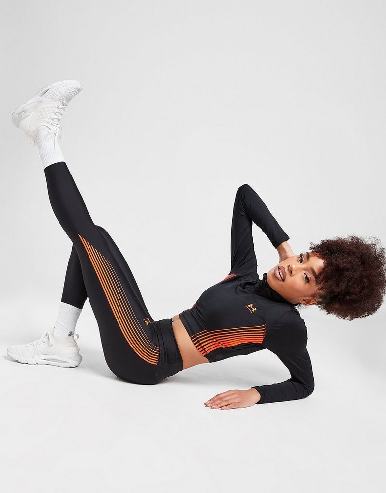 UNDER ARMOUR BEZRĘKAWNIK HEATGEAR CROP 1/4 ZIP TOP 1369360-001 Czarny