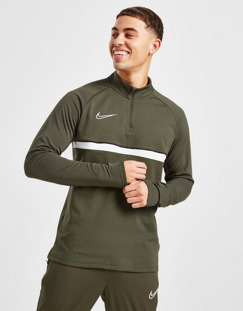 Pánska mikina NIKE MIKINA ACADEMY 1/4 ZIP TOP CW6110-325 Khaki