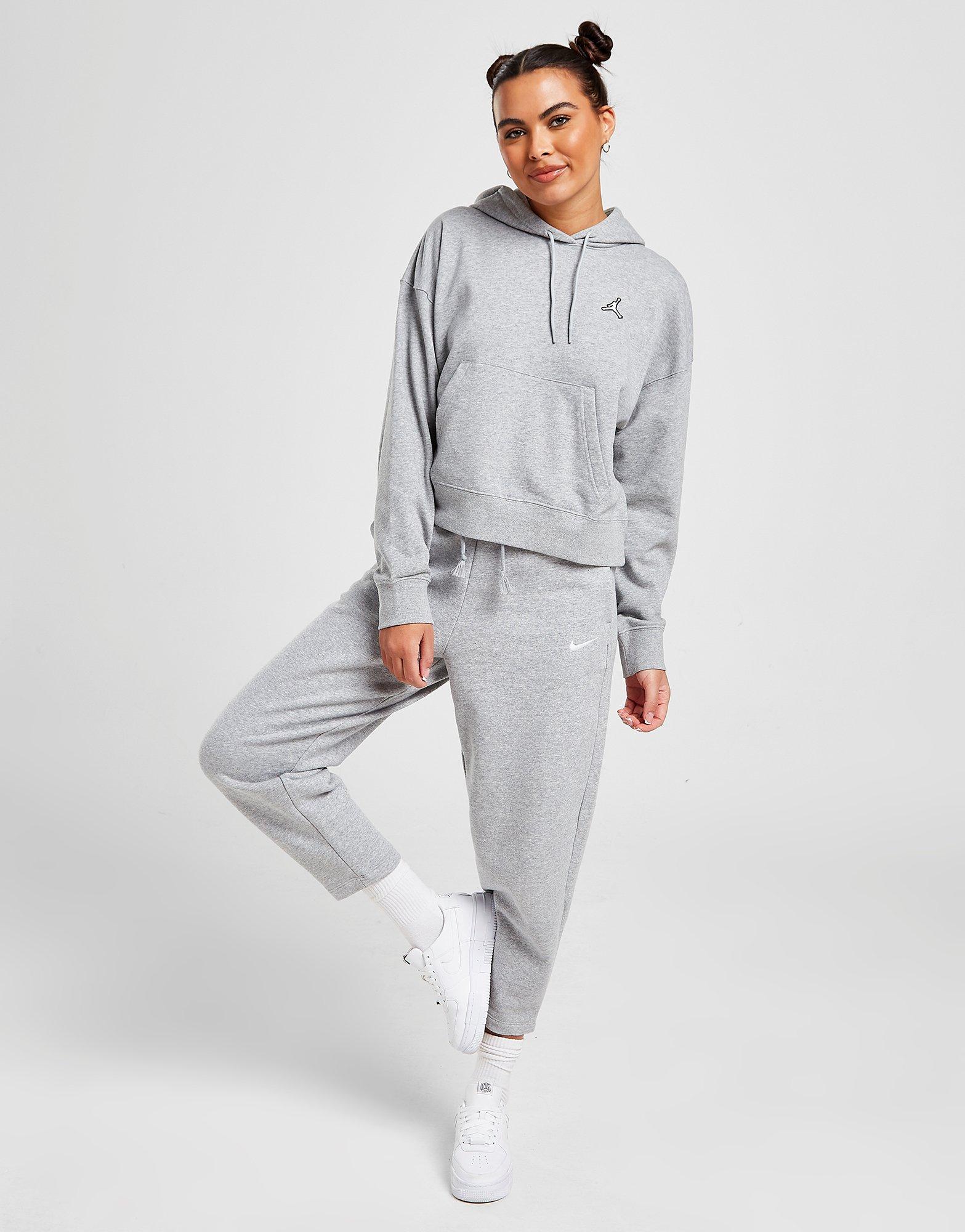 Dámska mikina JORDAN MIKINA S KAPUCŇOU W J ESSEN FLC HOODIE CORE DN4570-063 Sivá