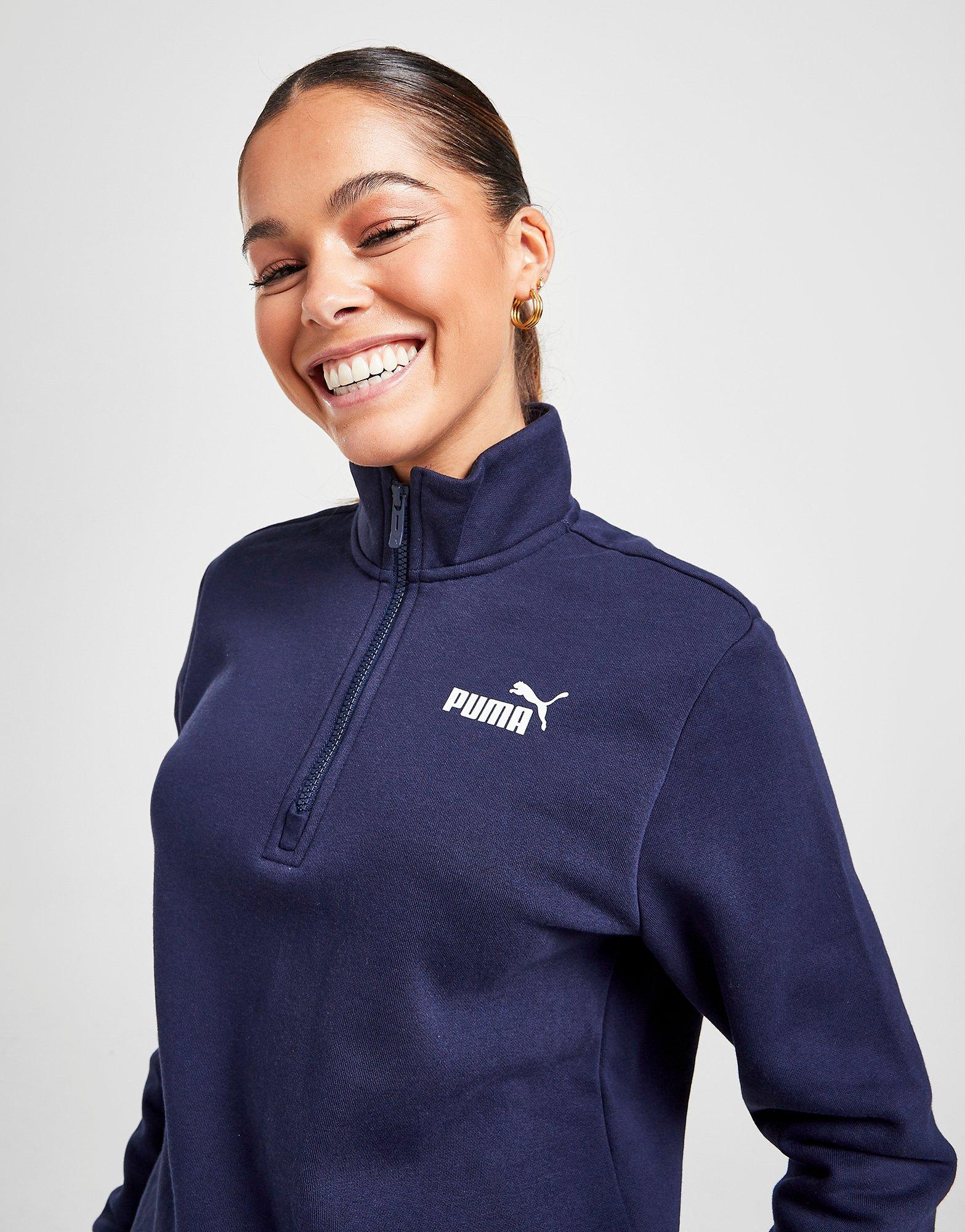 Bluză pentru femei PUMA BLUZĂ CORE 1/4 ZIP SWEATSHIRT 58688606 Bleumarin