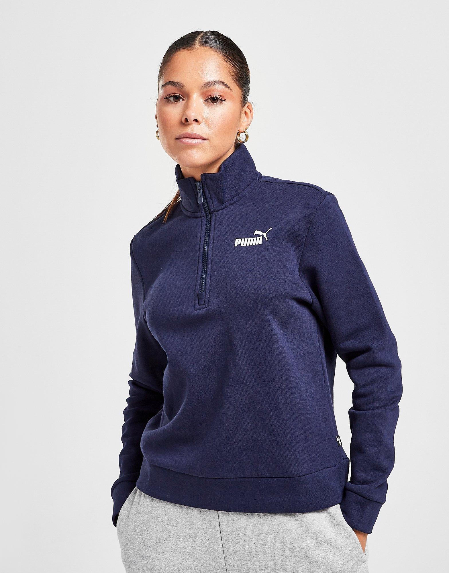 Bluză pentru femei PUMA BLUZĂ CORE 1/4 ZIP SWEATSHIRT 58688606 Bleumarin