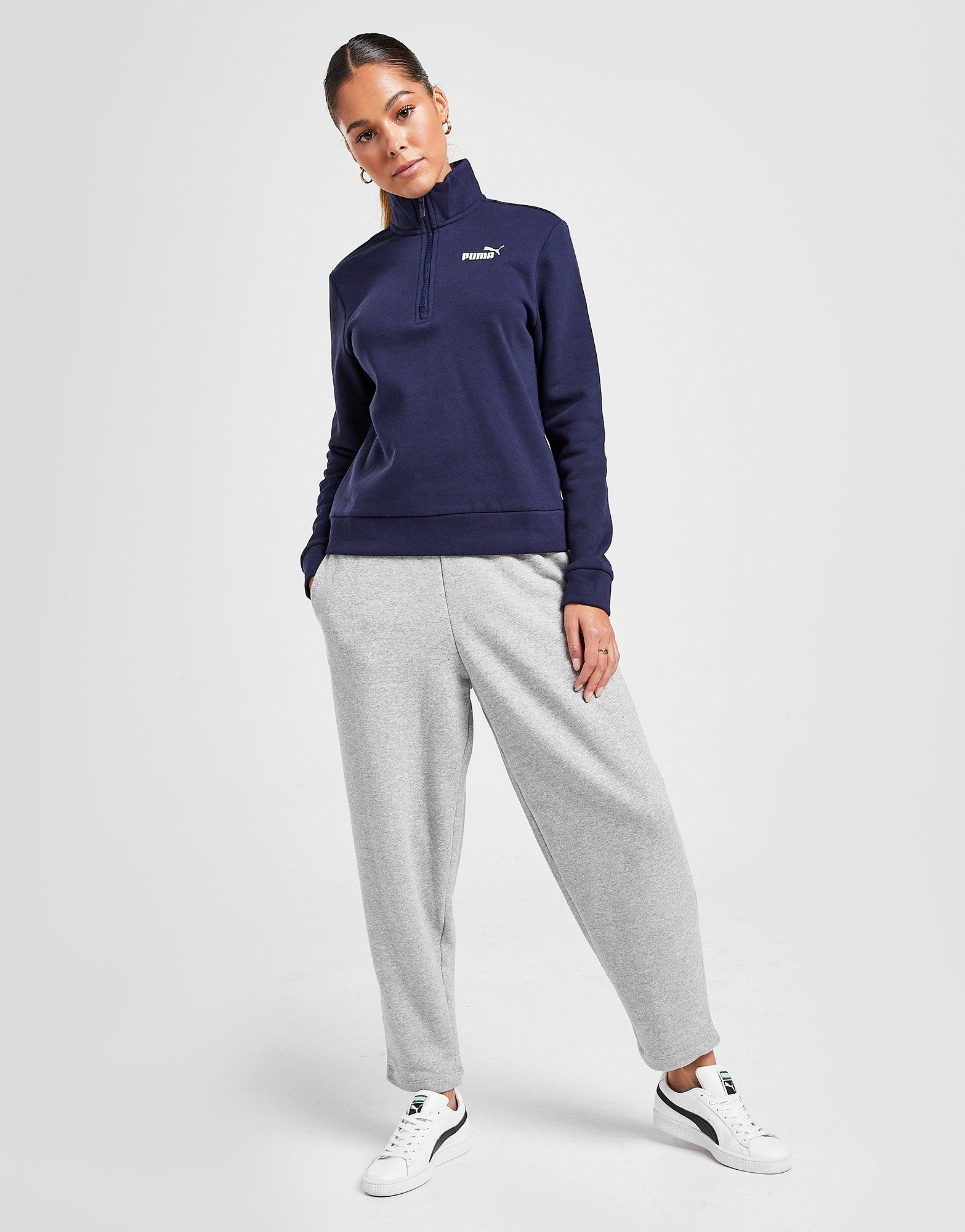 Bluză pentru femei PUMA BLUZĂ CORE 1/4 ZIP SWEATSHIRT 58688606 Bleumarin