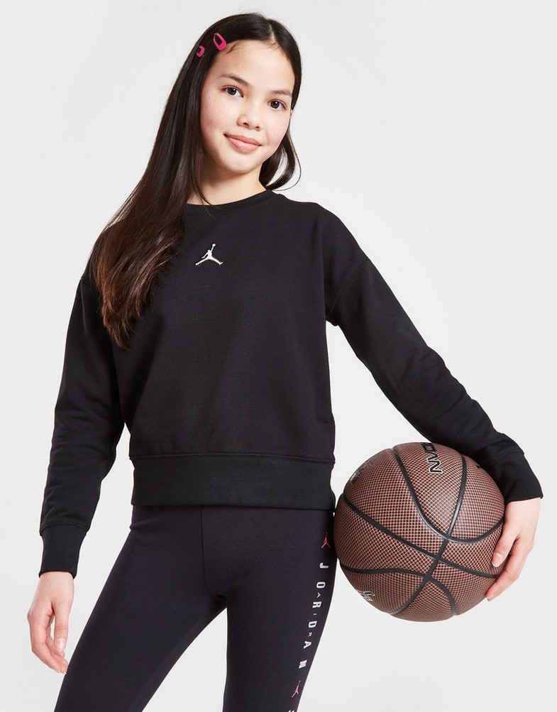 Vaikiškas džemperis JORDAN DŽEMPERIS ESSENTIALS CREW GIRL 45A859-023 Juoda