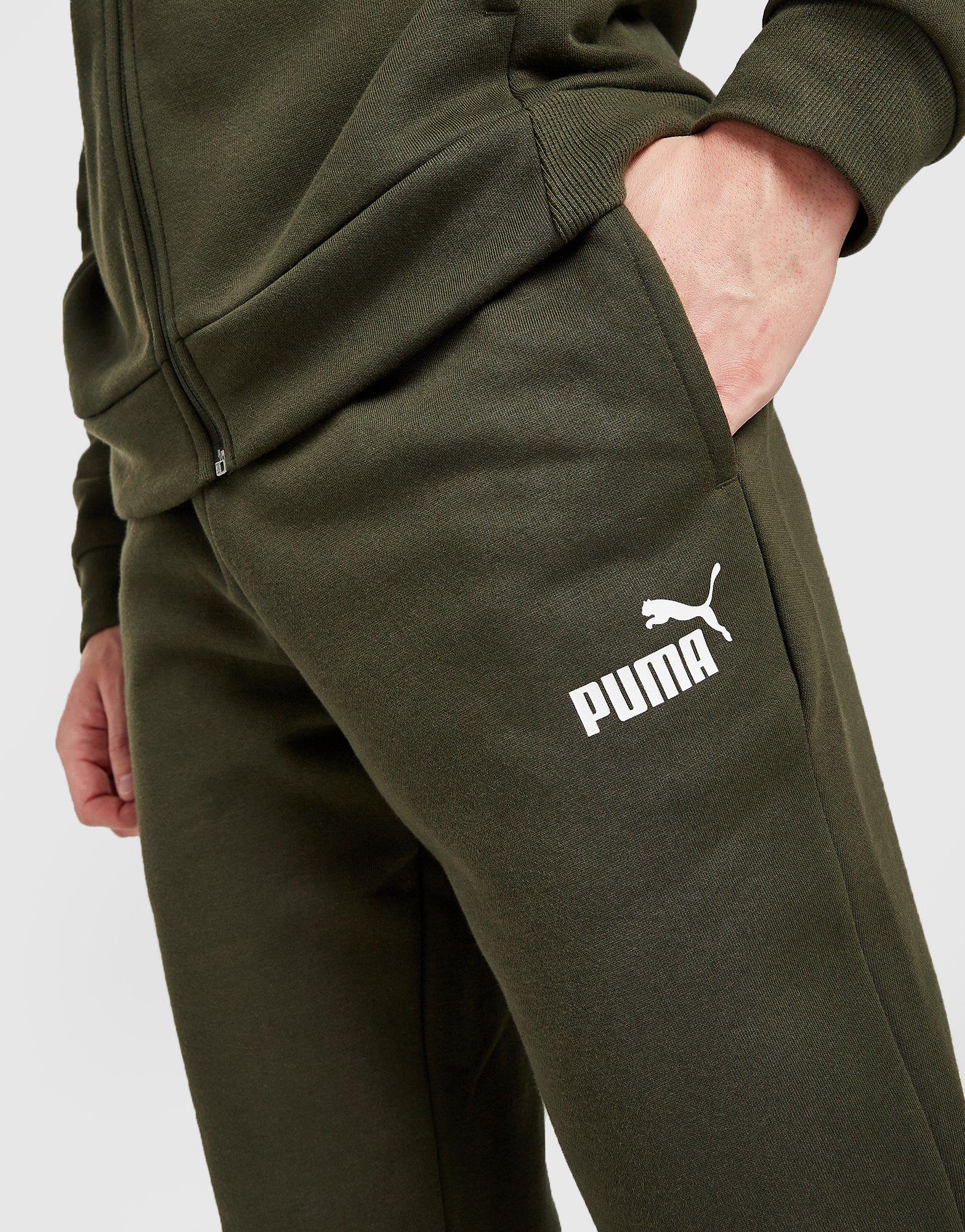 Trening pentru bărbați PUMA TRENING CORE FULL ZIP PANEL TRACKSUIT  53412801 Verde