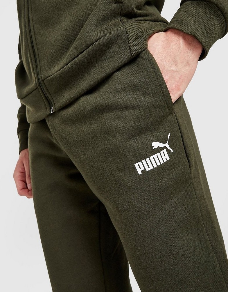 Komplet dresowy męski PUMA DRES CORE FULL ZIP PANEL TRACKSUIT 53412801 Zielony