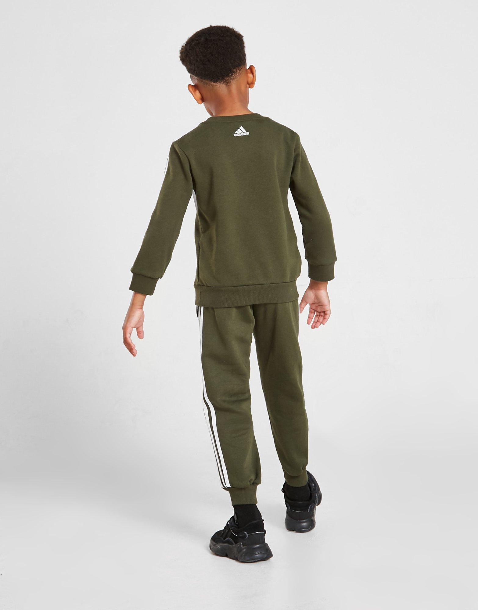 Trening pentru copii ADIDAS TRENING LINEAR ESSENTIAL CREW TRACKSUIT HD7333 Negru