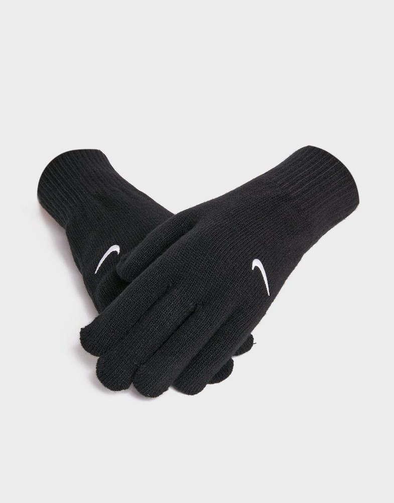 NIKE PIRŠTINĖS SWOOSH KNIT TG BLK NIKE SKI GLOVES 1000665010 Juoda