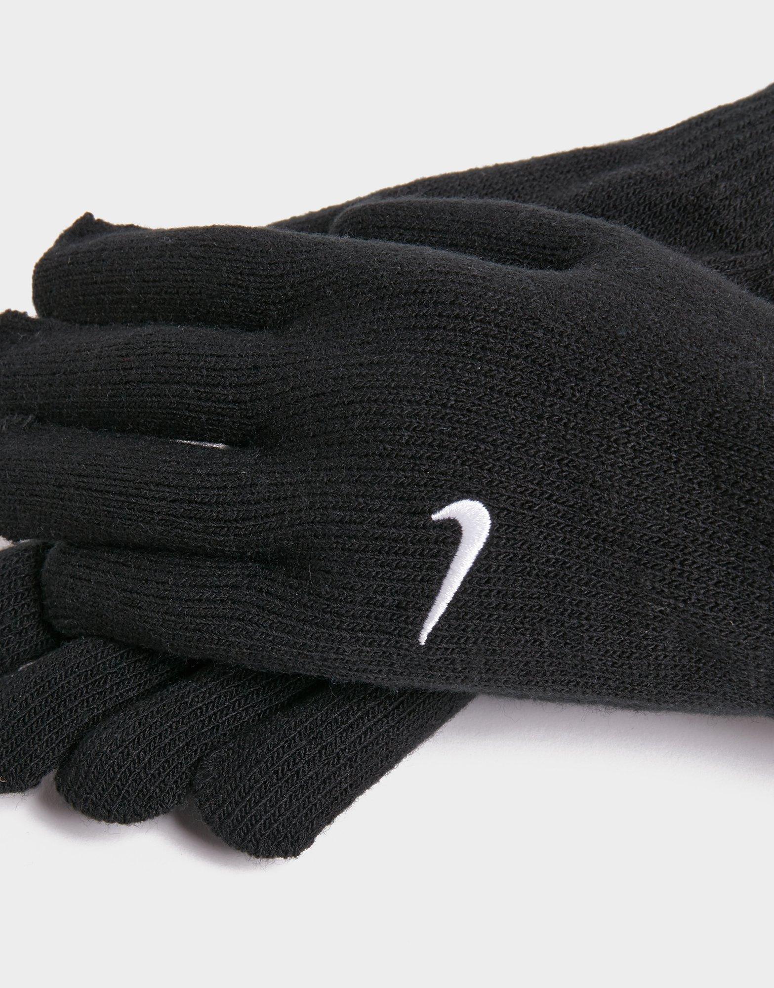 Női sála és kesztyűk NIKE KESZTYŰ SWOOSH KNIT TG BLK NIKE SKI GLOVES 1000665010 Fekete