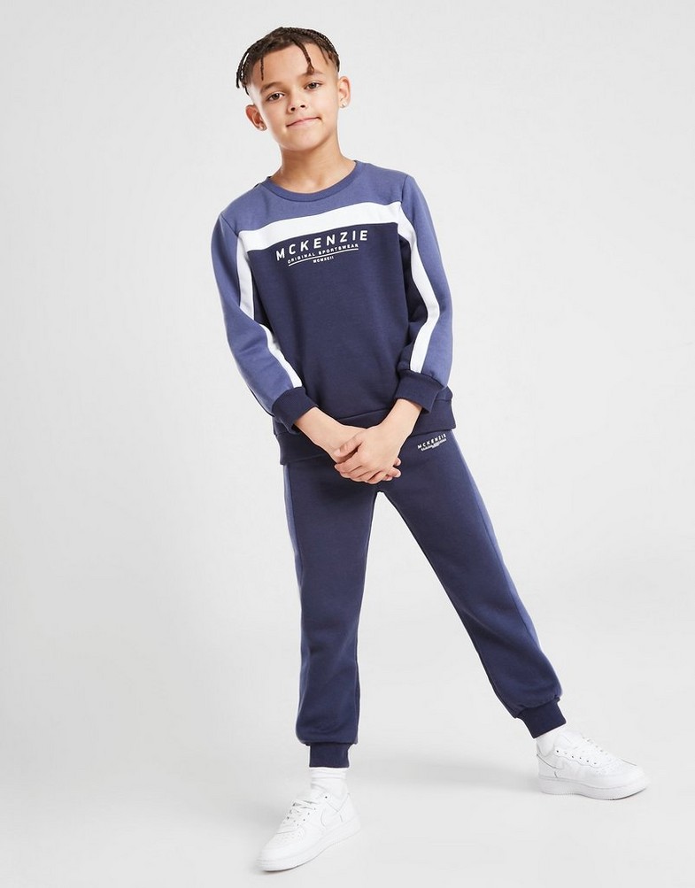 Detská tepláková súprava MCKENZIE DRES MINI ERWAN CREW TRACKSUIT CHILDREN MCKTI14875101 Modrá