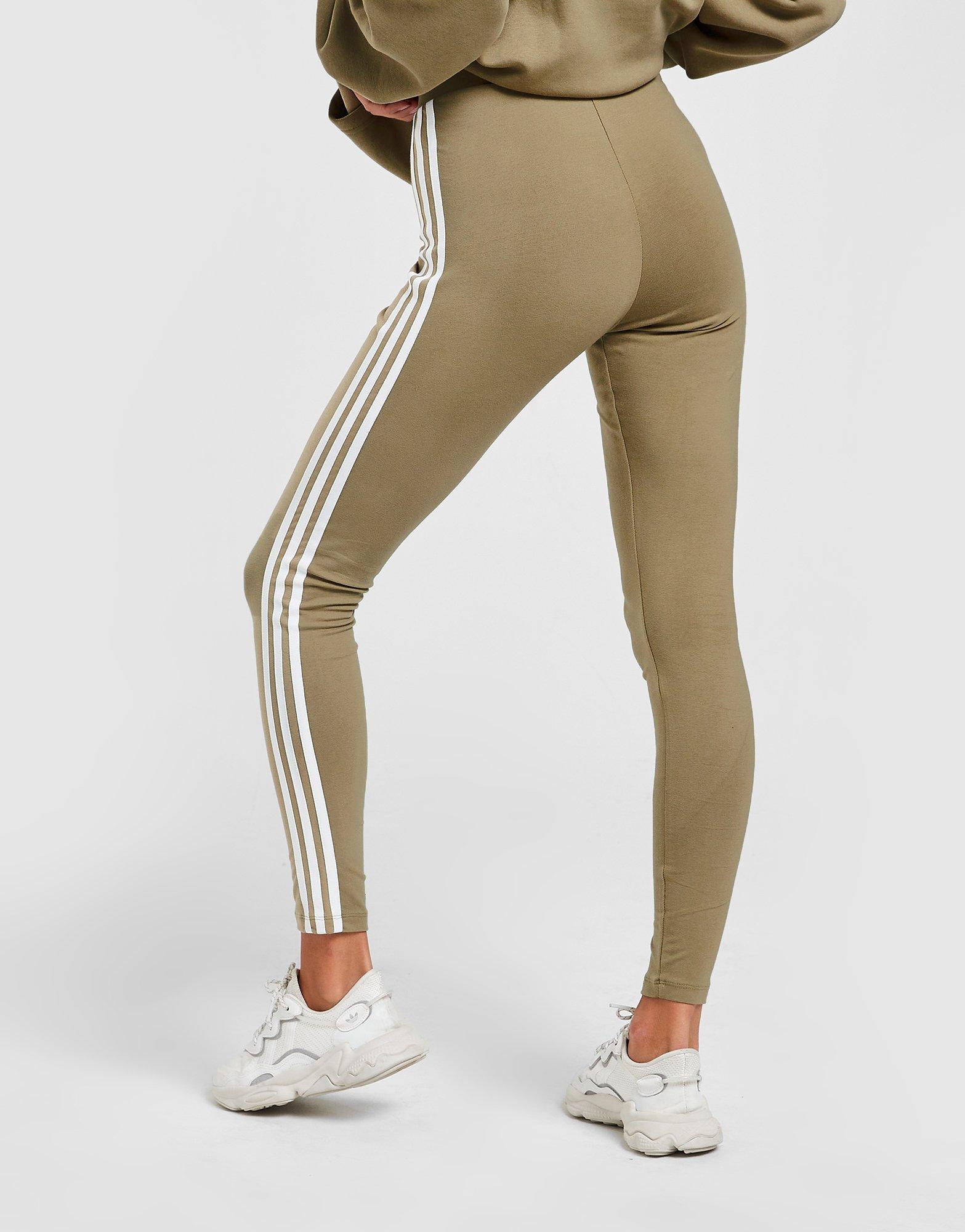Colanți pentru femei ADIDAS COLANȚI 3-STRIPES LINEAR COLANȚI HD2571 Kaki