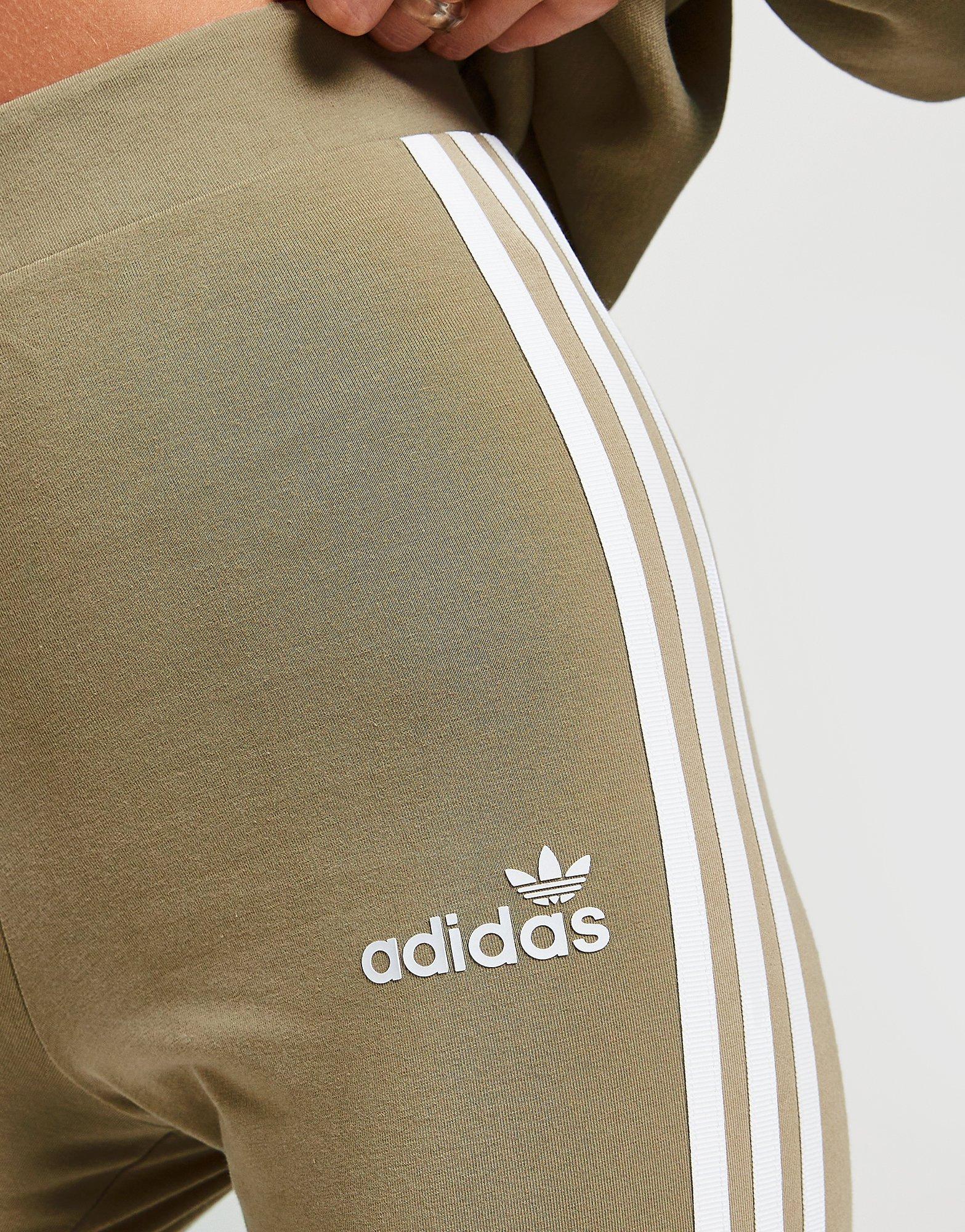 Colanți pentru femei ADIDAS COLANȚI 3-STRIPES LINEAR COLANȚI HD2571 Kaki