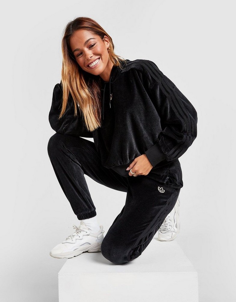 ADIDAS SPODNIE VELOUR JOGGERS H18004 Czarny