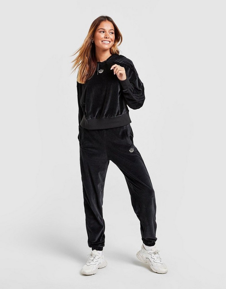 ADIDAS SPODNIE VELOUR JOGGERS H18004 Czarny