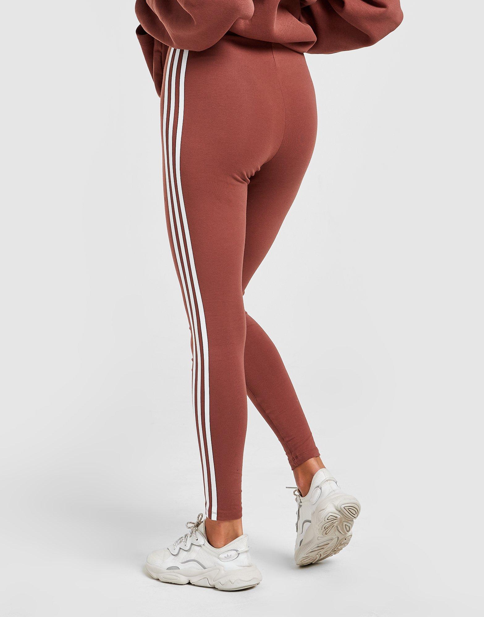 Colanți pentru femei ADIDAS COLANȚI 3-STRIPES LINEAR COLANȚI HG2150 Maro
