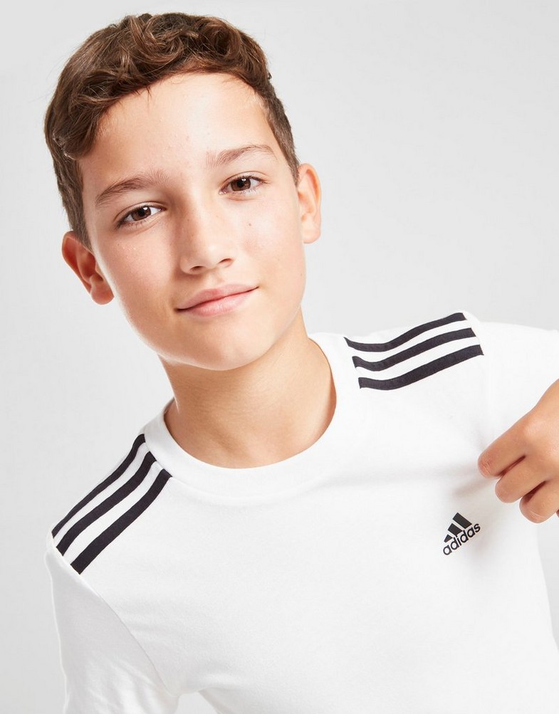 Koszulka, t-shirt dziecięcy ADIDAS T-SHIRT 3-STRIPES SPORT T-SHIRT JUNIOR HC3489 Biały