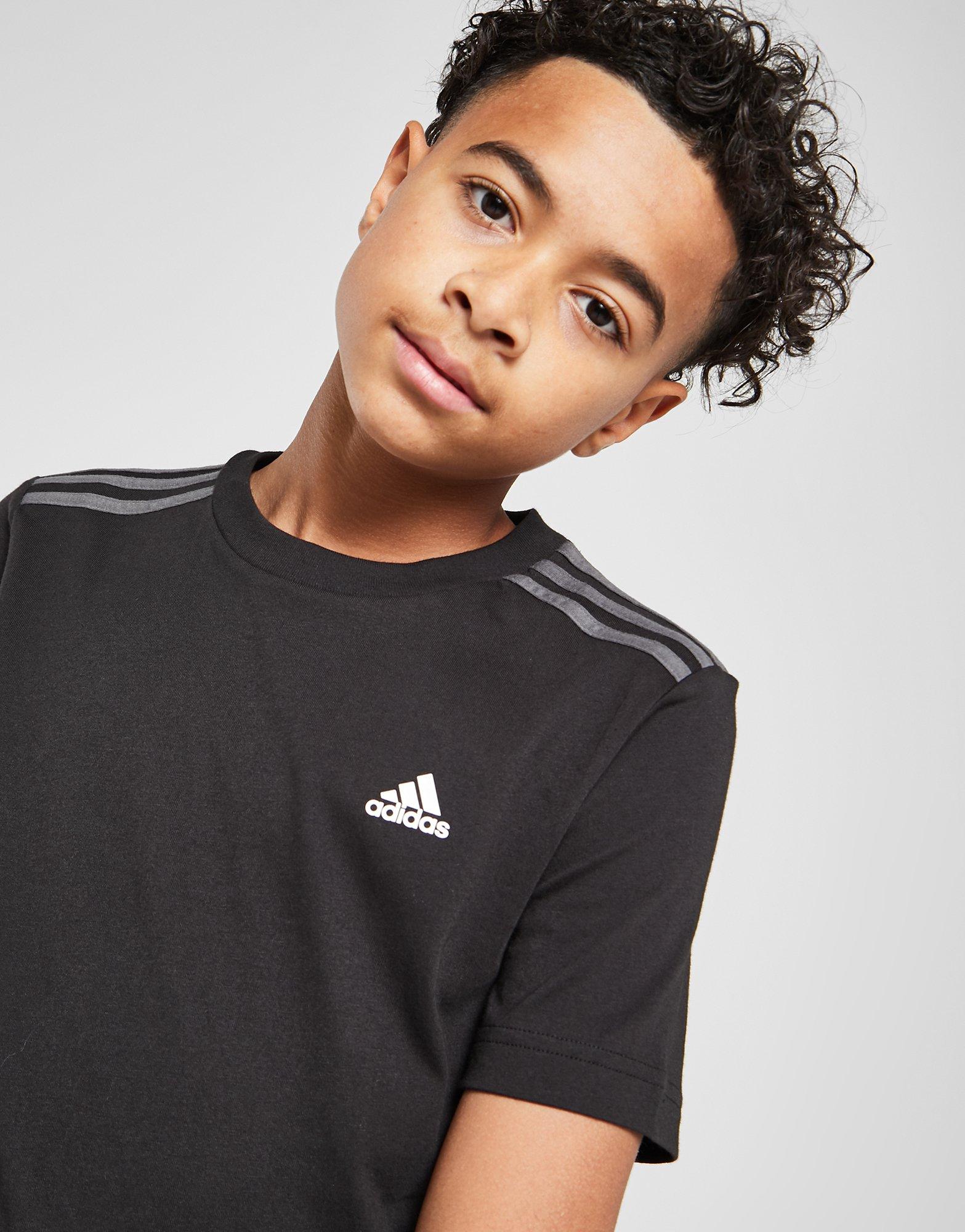 Detské tričko ADIDAS 3 STRIPES SPORT TRIČKO JUNIOR HC3490 Čierna