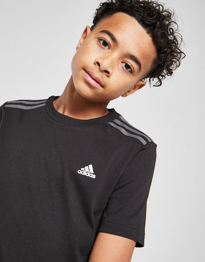 Koszulka, t-shirt dziecięcy ADIDAS 3 STRIPES SPORT T-SHIRT JUNIOR HC3490 Czarny