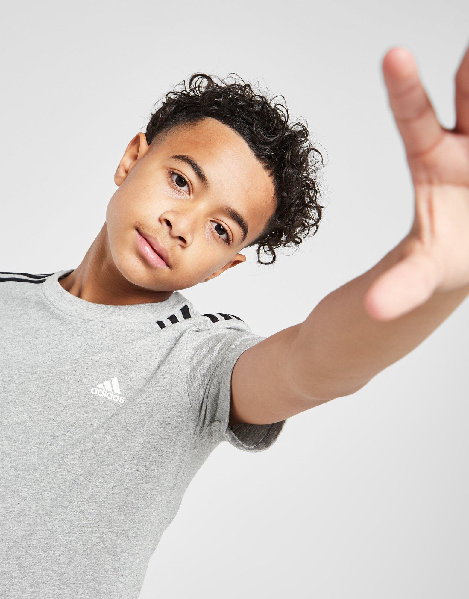 Detské tričko ADIDAS TRIČKO 3-STRIPES SPORT TRIČKO JUNIOR HC3488 Sivá