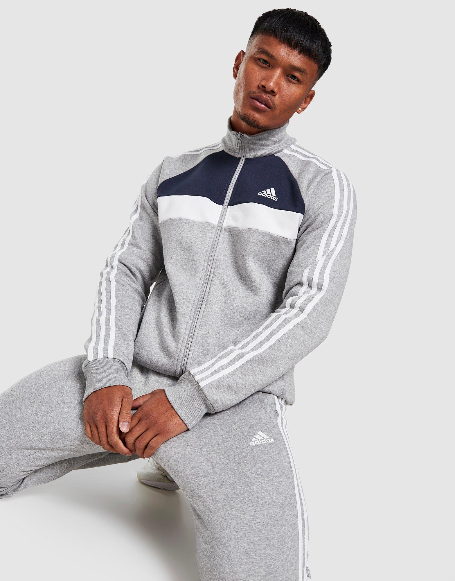 Férfi melegítőszet ADIDAS BADGE OF SPORT FLEECE TRACKSUIT  HG2155 Szürke