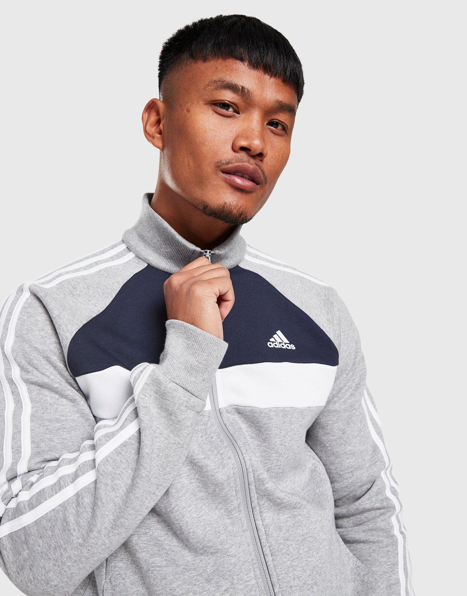 Férfi melegítőszet ADIDAS BADGE OF SPORT FLEECE TRACKSUIT  HG2155 Szürke