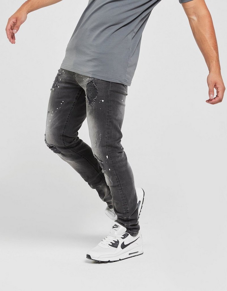 SUPPLY & DEMAND SPODNIE SHREDDER JEANS SUPTM15635 Czarny