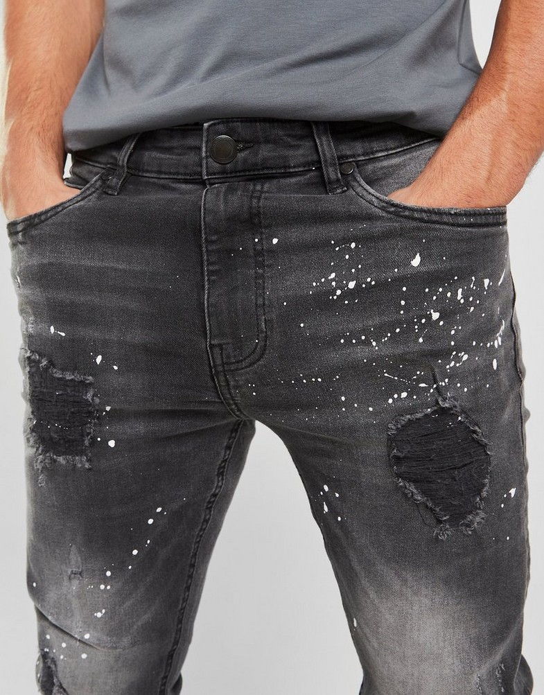SUPPLY & DEMAND SPODNIE SHREDDER JEANS SUPTM15635 Czarny