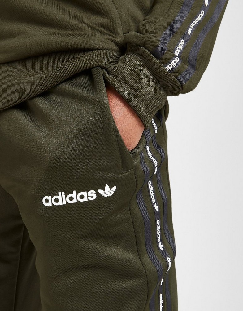 ADIDAS 3 STRIPES TAPE POLY TRACK PANTS JUNIOR HF9720 Khaki