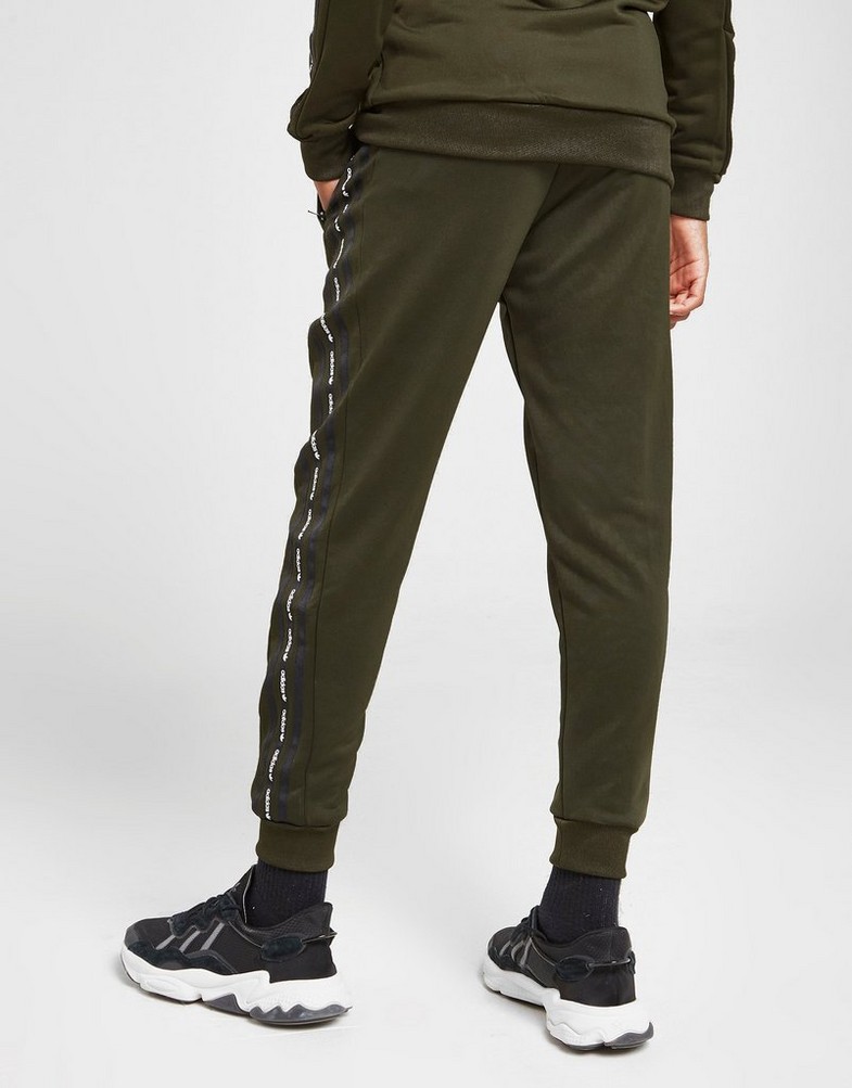 ADIDAS 3 STRIPES TAPE POLY TRACK PANTS JUNIOR HF9720 Khaki