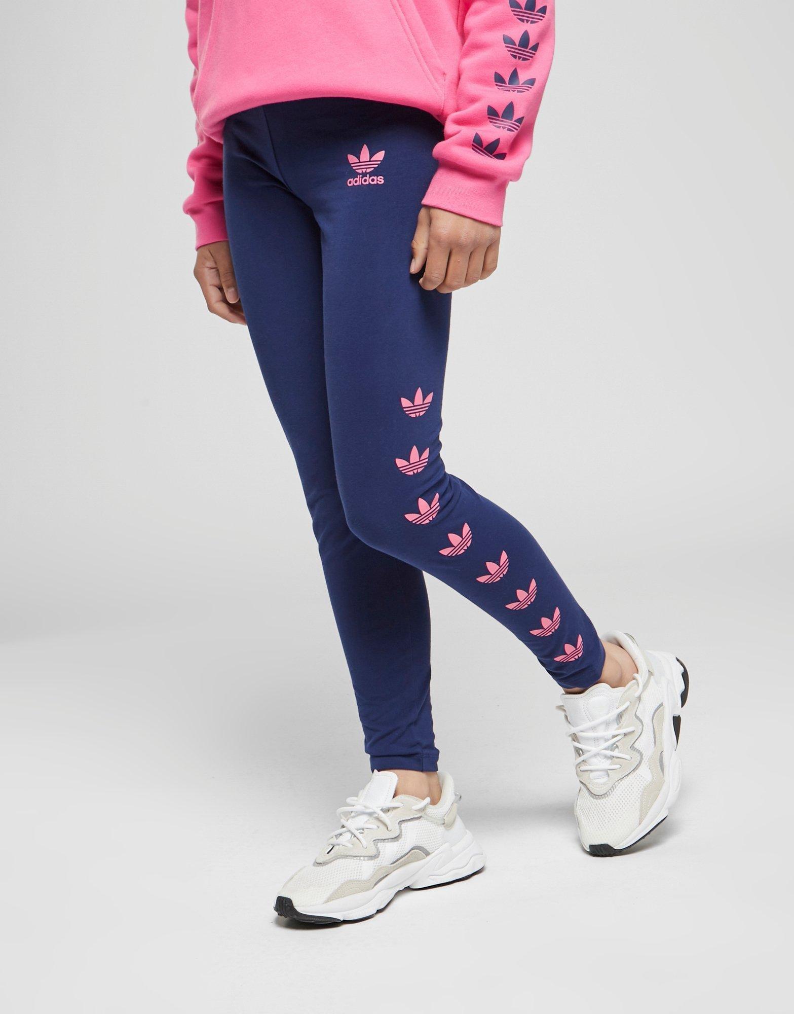 Vaikiškos kelnės ADIDAS GIRLS' REPEAT TREFOIL TAMPRĖS JUNIOR  HB6198 Tamsiai mėlyna