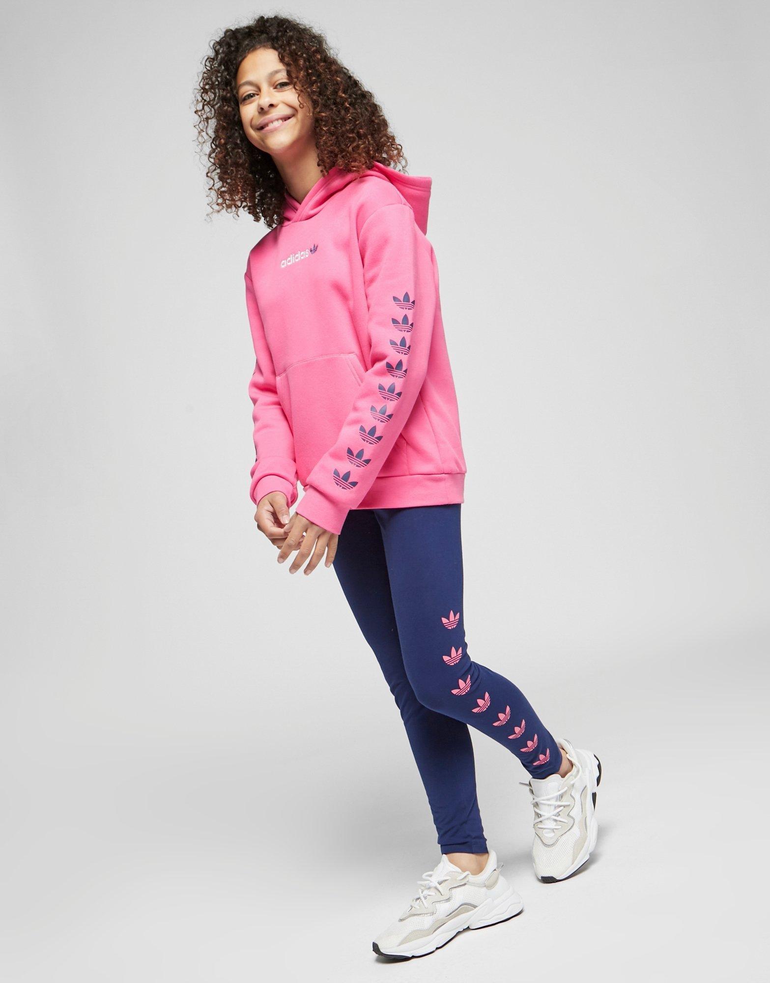 Vaikiškos kelnės ADIDAS GIRLS' REPEAT TREFOIL TAMPRĖS JUNIOR  HB6198 Tamsiai mėlyna