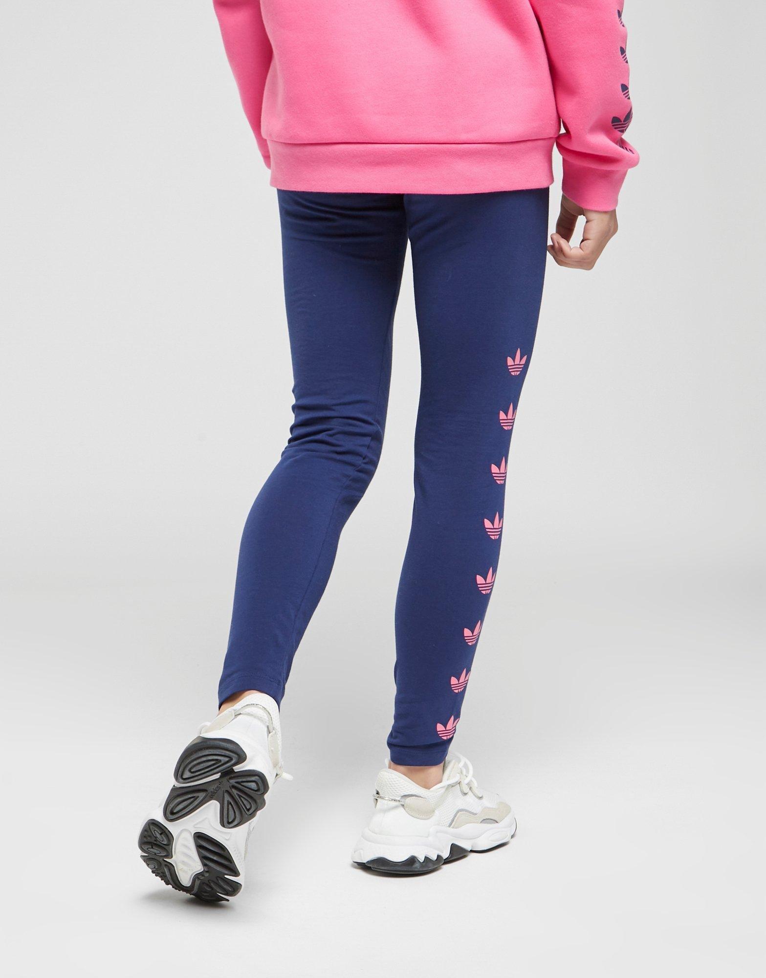 Vaikiškos kelnės ADIDAS GIRLS' REPEAT TREFOIL TAMPRĖS JUNIOR  HB6198 Tamsiai mėlyna