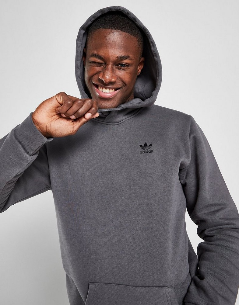 Bluză pentru bărbați ADIDAS BLUZĂ CU GLUGĂ TREFOIL ESSENTIAL HOODIE HC3473 Gri