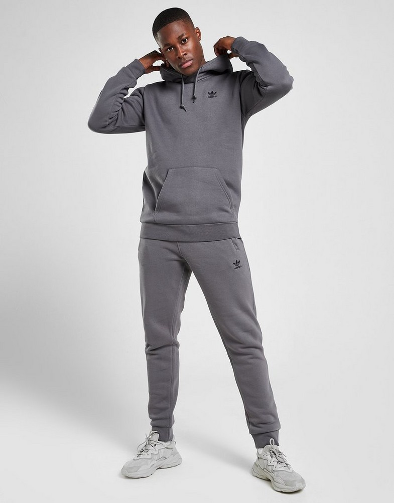Bluză pentru bărbați ADIDAS BLUZĂ CU GLUGĂ TREFOIL ESSENTIAL HOODIE HC3473 Gri